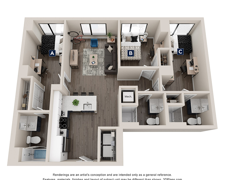 3x3 Floor-plan