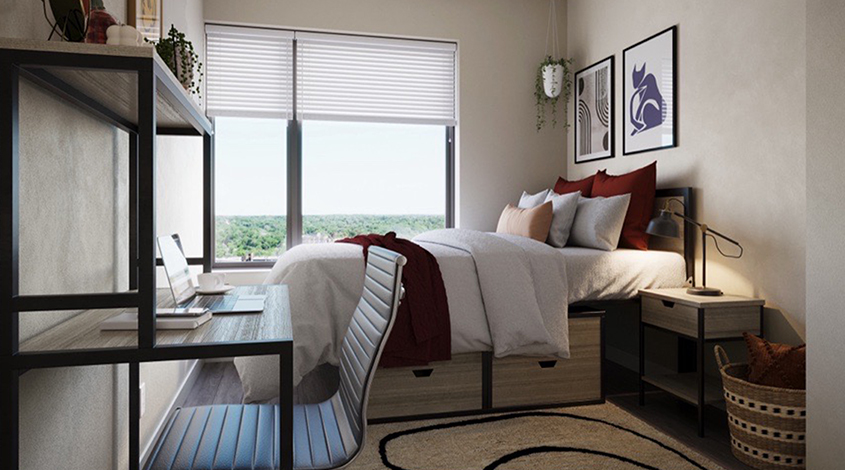 furnished bedroom