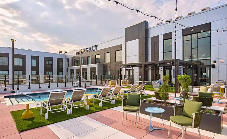 outdoor seating area