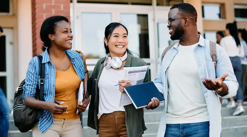 a diverse group of young adults