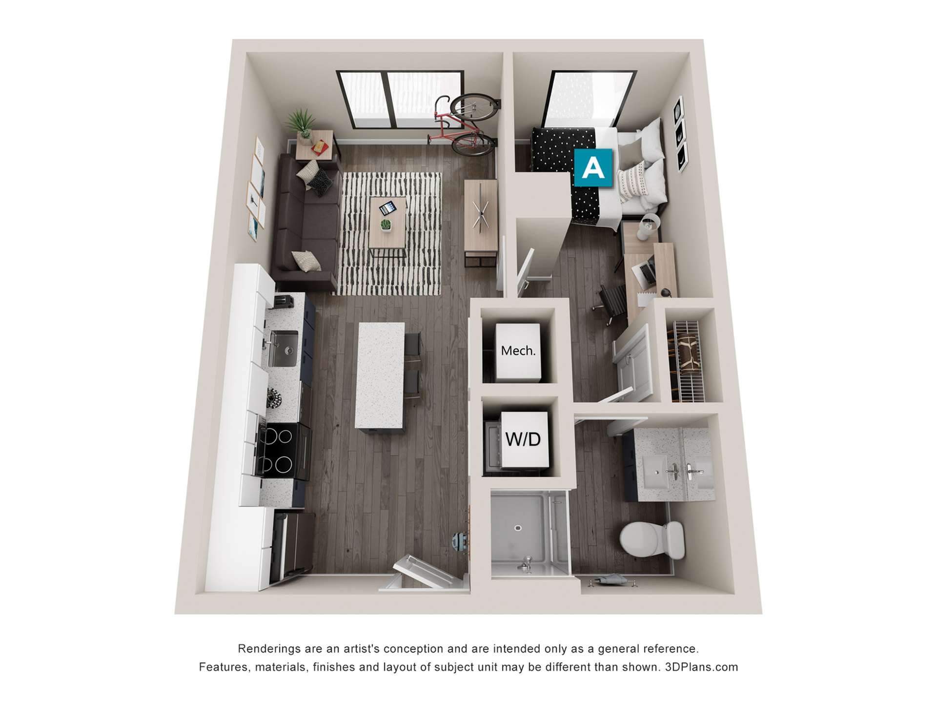 A3 - 1x1 Floor plan