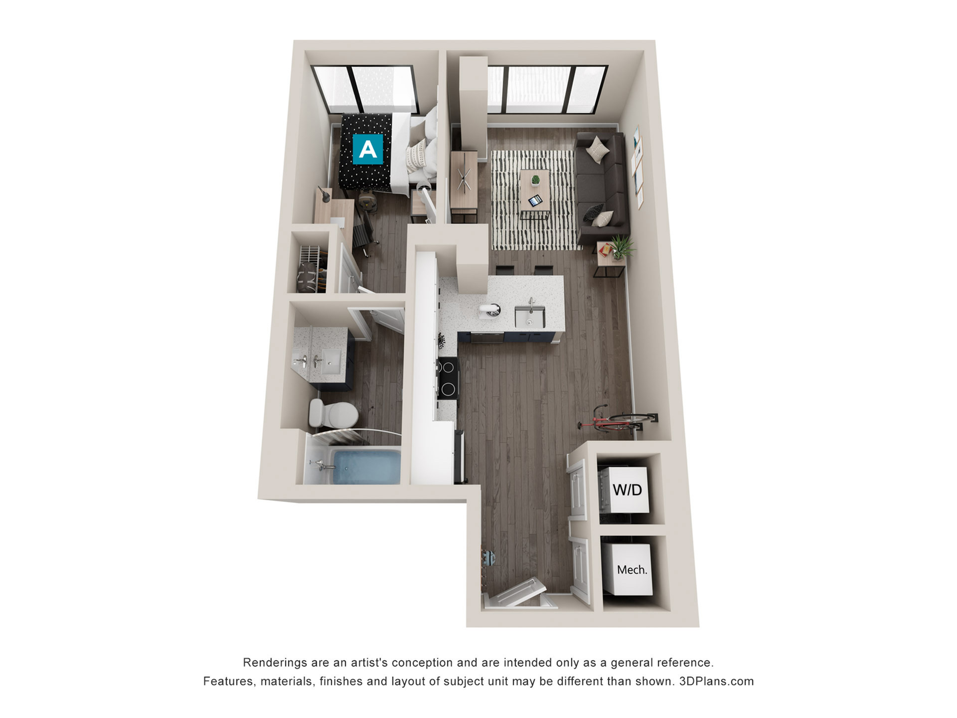 A4 - 1x1 Floor plan