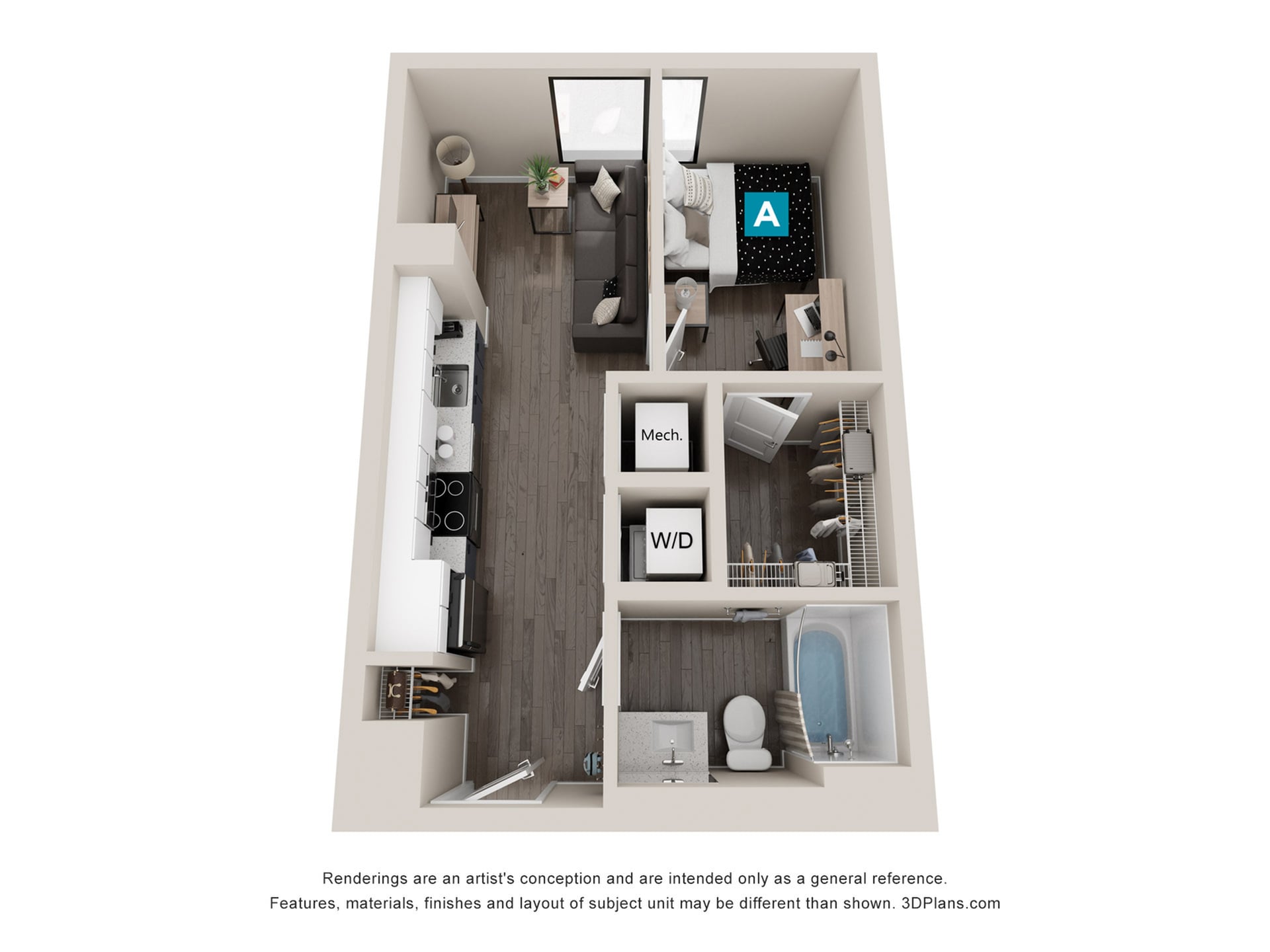 A7 - 1x1 Floor plan