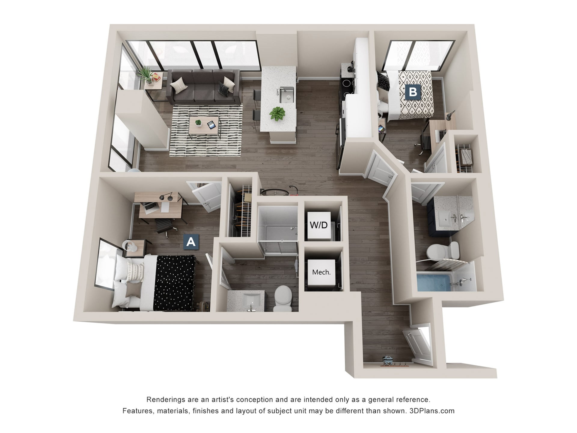 B5 - 2x2 Floor plan