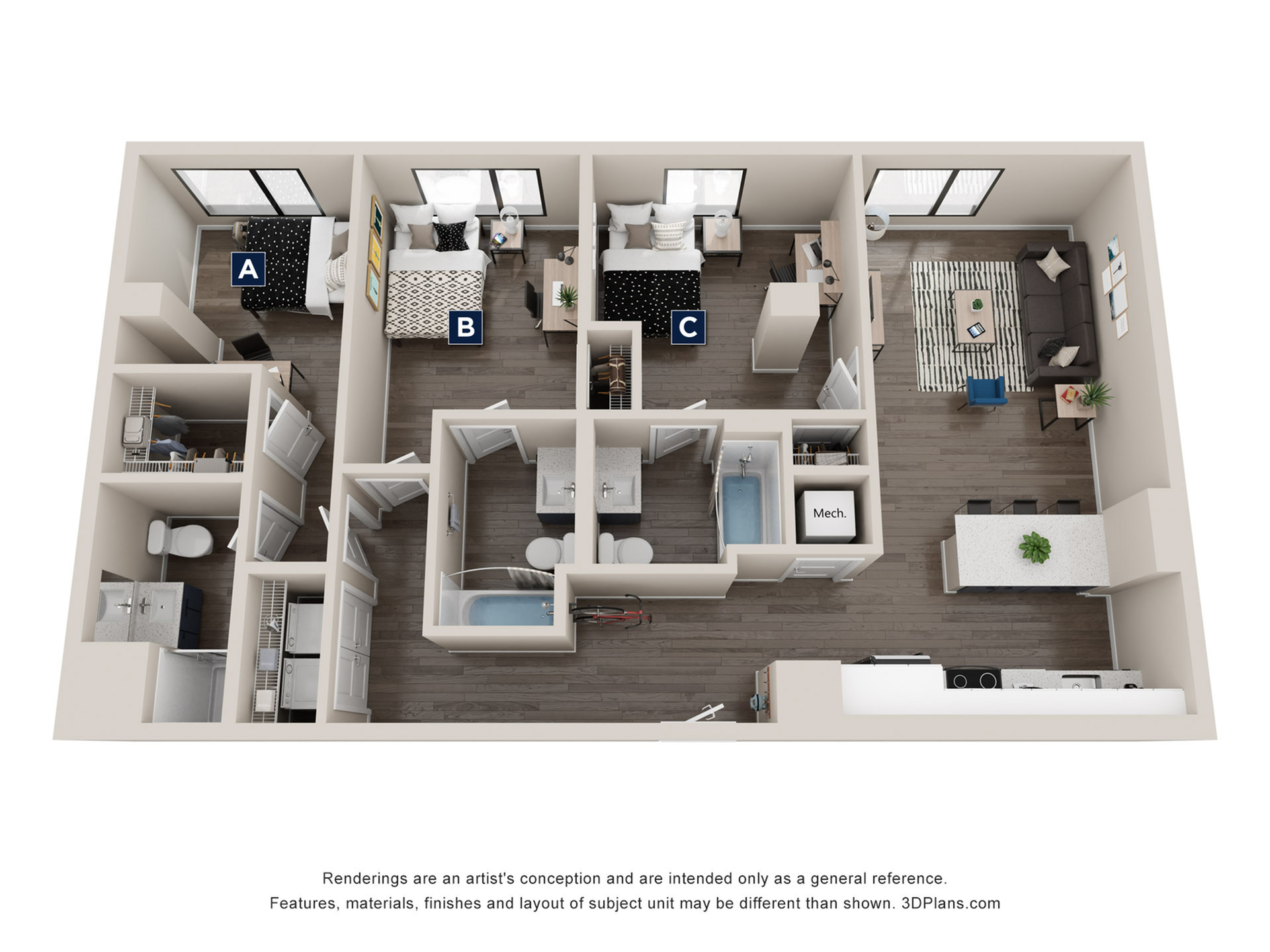 C2 - 3x3 Floor plan