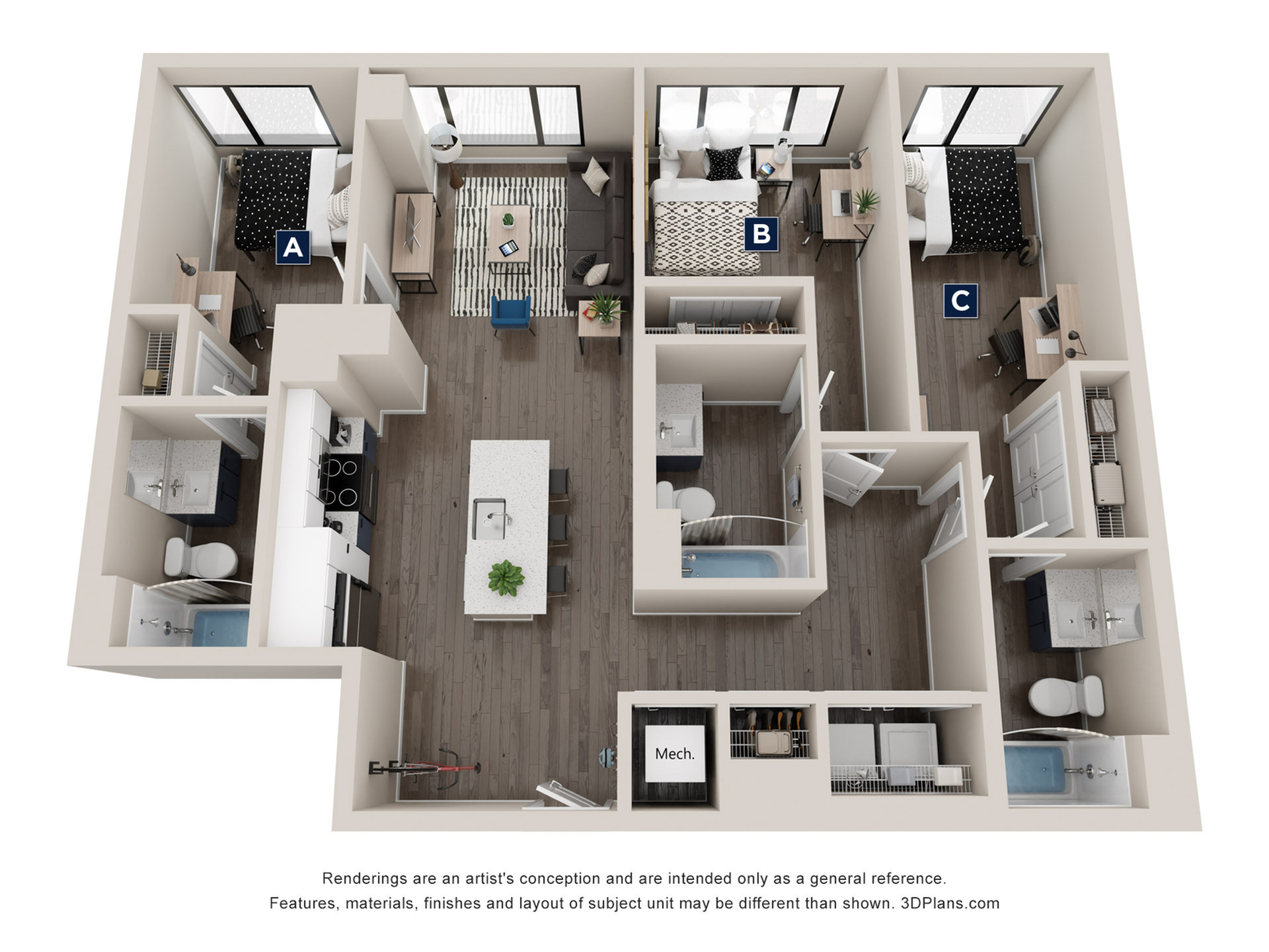 C1 - 3x3 Floor plan