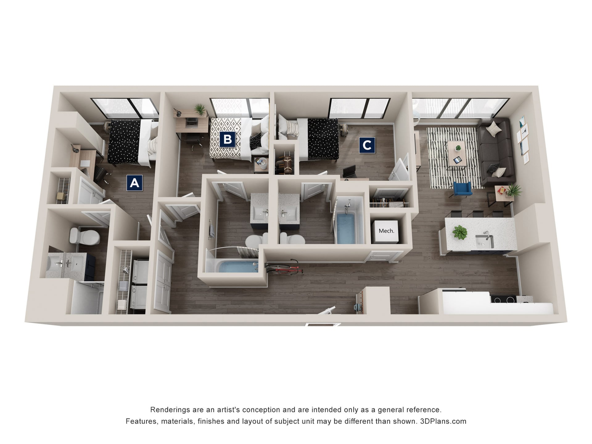 C2.1 - 3x3 Floor plan